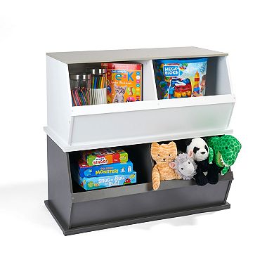 Badger Basket Two Bin Stackable Storage Cubby