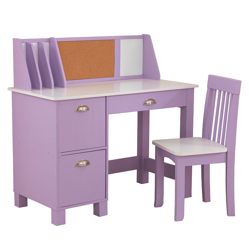 KidKraft Study Desk with Chair, Lt Purple