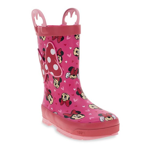 Pink minnie mouse rain boots best sale