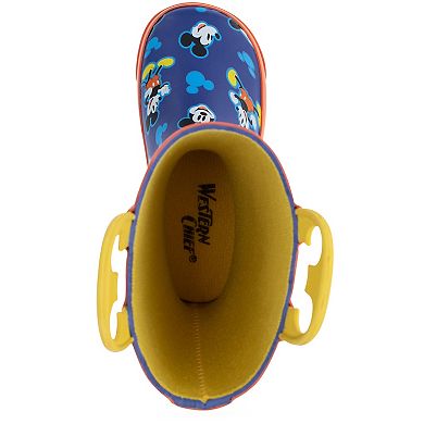 Western Chief Disney's Mickey Mouse Muskateer Boys' Rain Boots 