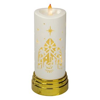Northlight Gold & White Nativity Scene LED Candle