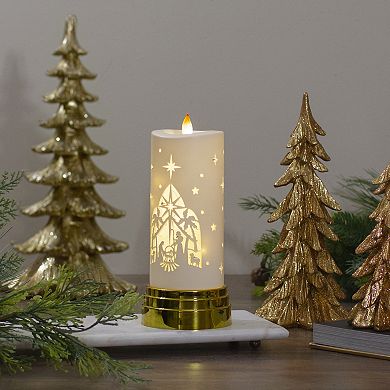 Northlight Gold & White Nativity Scene LED Candle