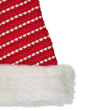 Northlight 17-in. Red & White Striped Santa Hat With Pom Pom
