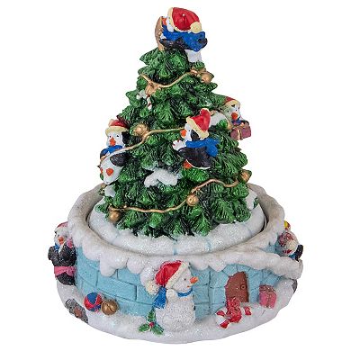 Northlight Rotating Penguin On Tree Musical Christmas Decoration