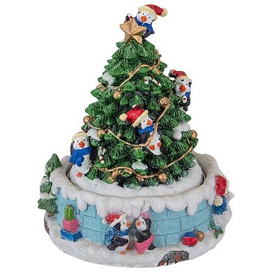 Northlight Rotating Penguin On Tree Musical Christmas Decoration