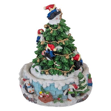 Northlight Rotating Penguin On Tree Musical Christmas Decoration