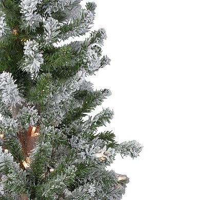 Northlight 4-ft. Pre-Lit Flocked Alpine Artificial Christmas Tree