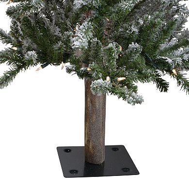 Northlight 4-ft. Pre-Lit Flocked Alpine Artificial Christmas Tree