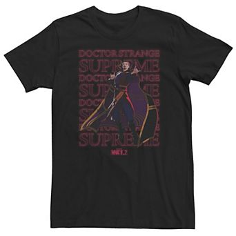 Big & Tall Marvel What If Doctor Strange Supreme Text Stack Tee