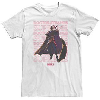Big & Tall Marvel What If Doctor Strange Supreme Text Stack Tee