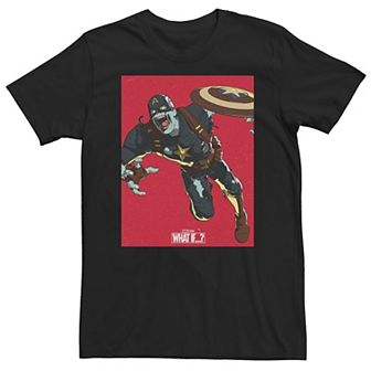 Big & Tall Marvel What If Captain America Zombie Cover Tee