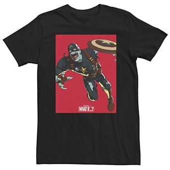 Big & Tall Marvel What If Captain America Zombie Cover Tee