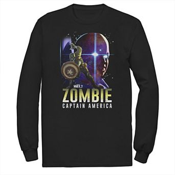 Big & Tall Marvel What If Captain America and Watcher Zombie Poster Tee
