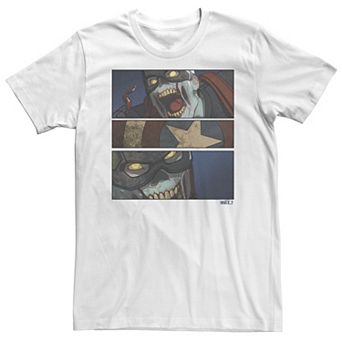 Big & Tall Marvel What If Captain America Zombie Panels Tee