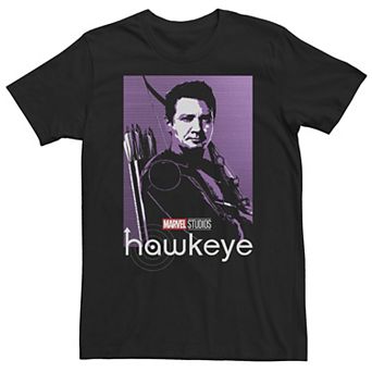 Big & Tall Marvel Hawkeye Purple Hue Tonal Poster Tee