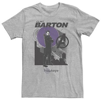 Big & Tall Marvel Hawkeye Clint Barton Action Portrait Tee