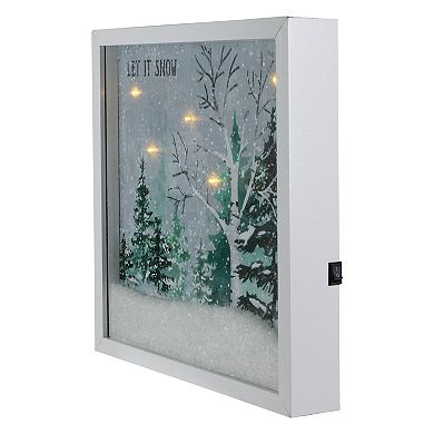 Northlight LED "Let It Snow" Winter Forest Christmas Canvas Wall Art