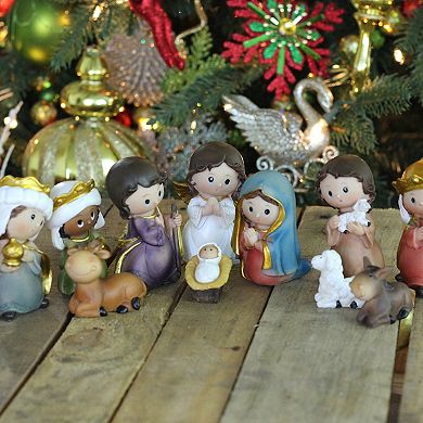 Northlight Vibrant Christmas Nativity Figurines 11-piece Set