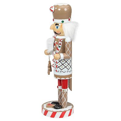 Northlight 14" Beige and Red Gingerbread Chef Christmas Nutcracker