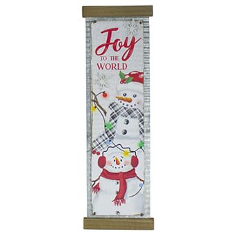 Northlight 26-Inch Joy to the World Galvanized Christmas Wall Decor