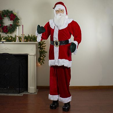 Northlight 6-ft. Life Size Plush Standing Santa Claus Decor