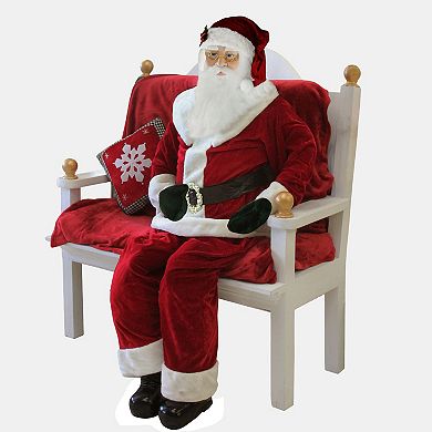 Northlight 6-ft. Life Size Plush Standing Santa Claus Decor