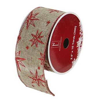 Northlight Star Wired Christmas Craft Ribbon
