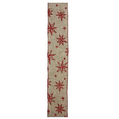 Northlight Star Wired Christmas Craft Ribbon