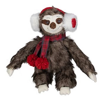 Northlight 12 in Plush Christmas Sloth Tabletop Decoration
