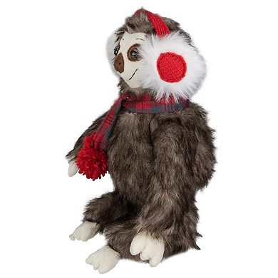 Northlight 12-in. Plush Christmas Sloth Tabletop Decoration