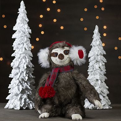 Northlight 12-in. Plush Christmas Sloth Tabletop Decoration