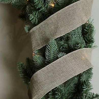 Northlight Burlap Wired Craft Ribbon
