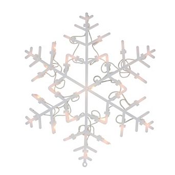 Northlight 13.5 in Lighted Snowflake Christmas Window Decoration