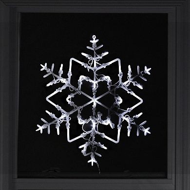 Northlight 13.5-in. Lighted Snowflake Christmas Window Decoration