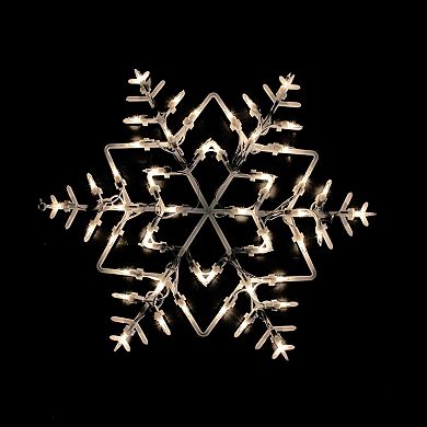 Northlight 13.5-in. Lighted Snowflake Christmas Window Decoration