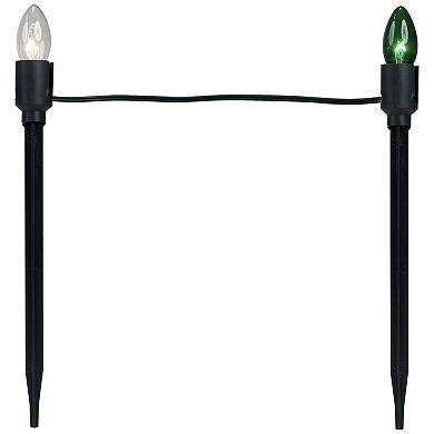 Northlight Red, Clear and Green 15-Piece C9 Christmas Light Stakes