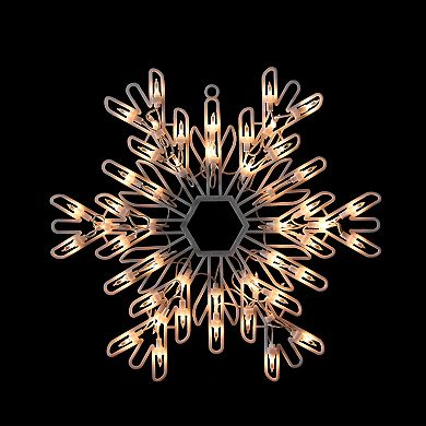 Northlight 15.25-in. Lighted Snowflake Christmas Window Silhouette Decor