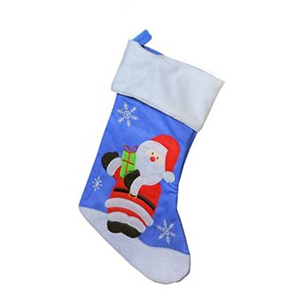 Northlight 15 in Blue & Red Santa Claus with Gift Christmas Stocking