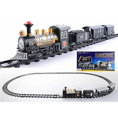 Northlight Battery Operated 14-Piece Lighted and Animated Classic Train Set