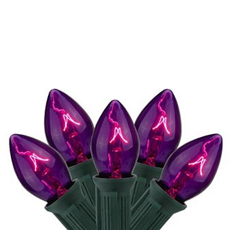 Northlight 25 ct Purple C7 Transparent Christmas Lights Set