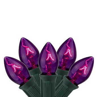 Northlight 25 ct Purple C7 Transparent Christmas Lights Set