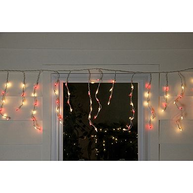 Northlight 50 Red & Clear Mini Icicle Christmas Lights