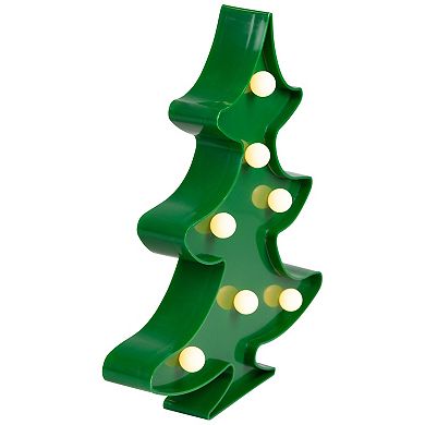 Northlight Green Christmas Tree Marquee Wall Sign Table Decor
