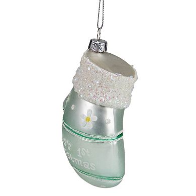 Northlight Mint Green Baby's 1st Christmas Mitten Holiday Ornament