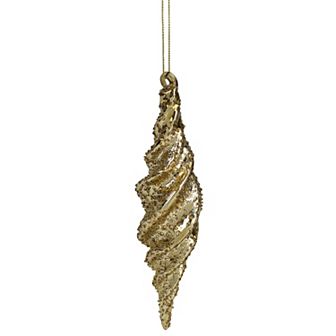 Northlight Shiny Gold Textured Finial Christmas Ornament