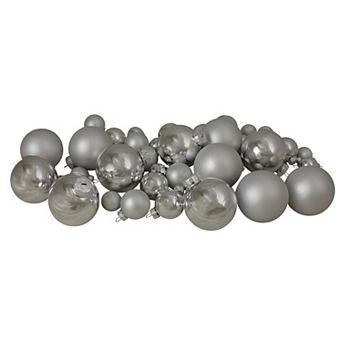 Northlight 40 ct Shiny & Matte Glass Ball Christmas Ornaments