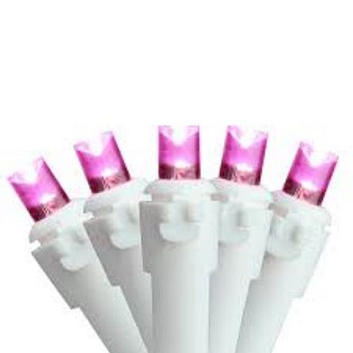 Northlight 50-Count Pink LED Wide Angle Christmas Lights