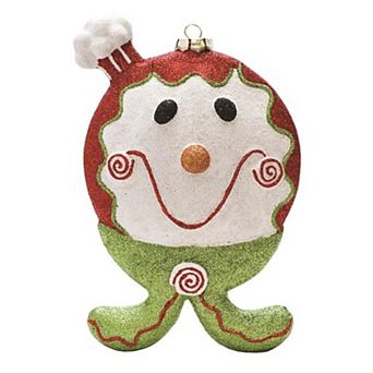 Northlight Shatterproof Red, White & Green Glittered Gingerbread Boy Ornament