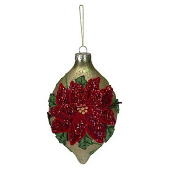 Northlight Poinsettia Finial Christmas Ornament