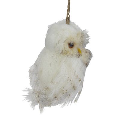 Northlight Faux Fur Owl Christmas Ornament